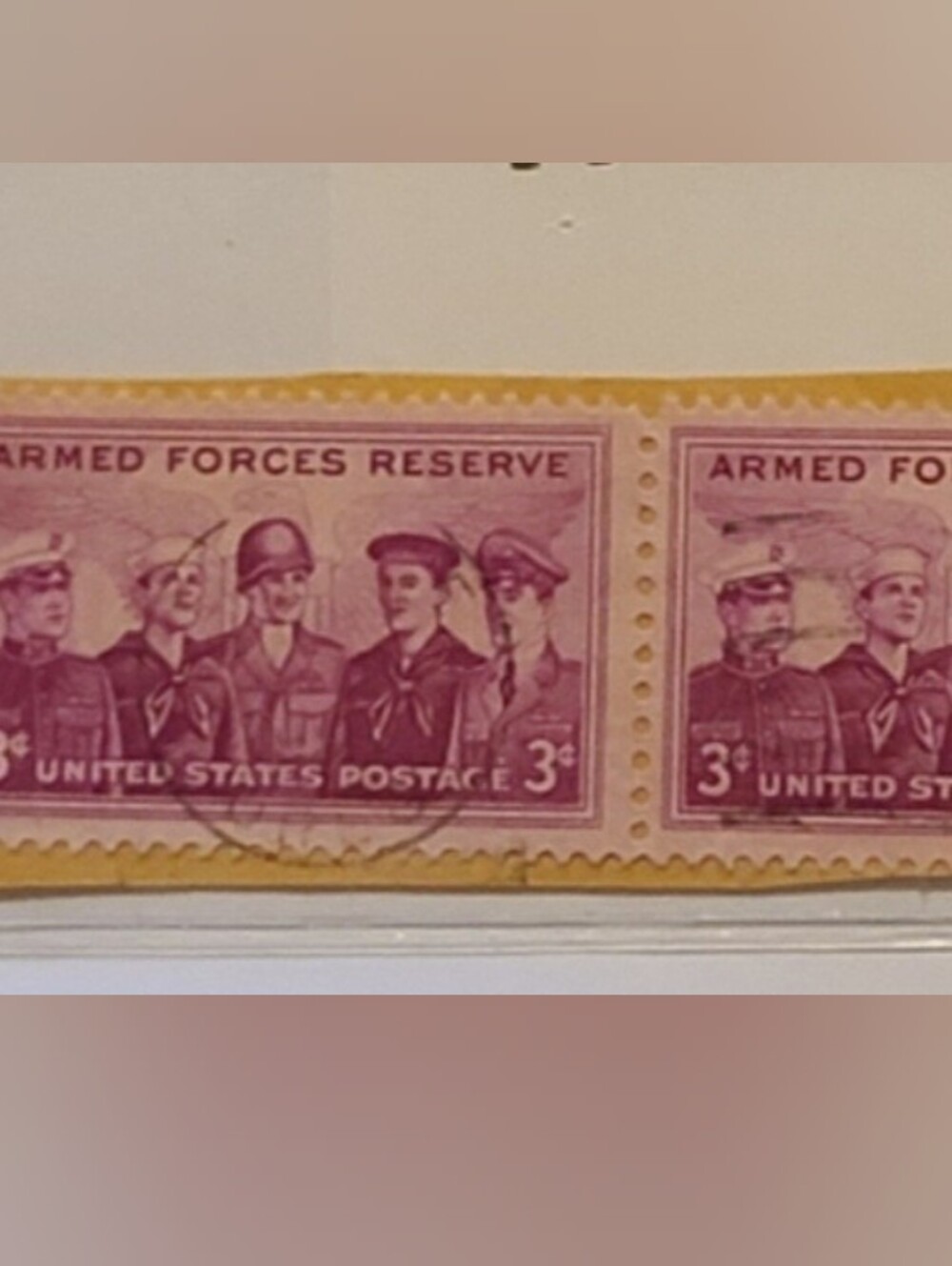 Vintage Purple Armed Forces Reserve US Postage Stamp - Vintage